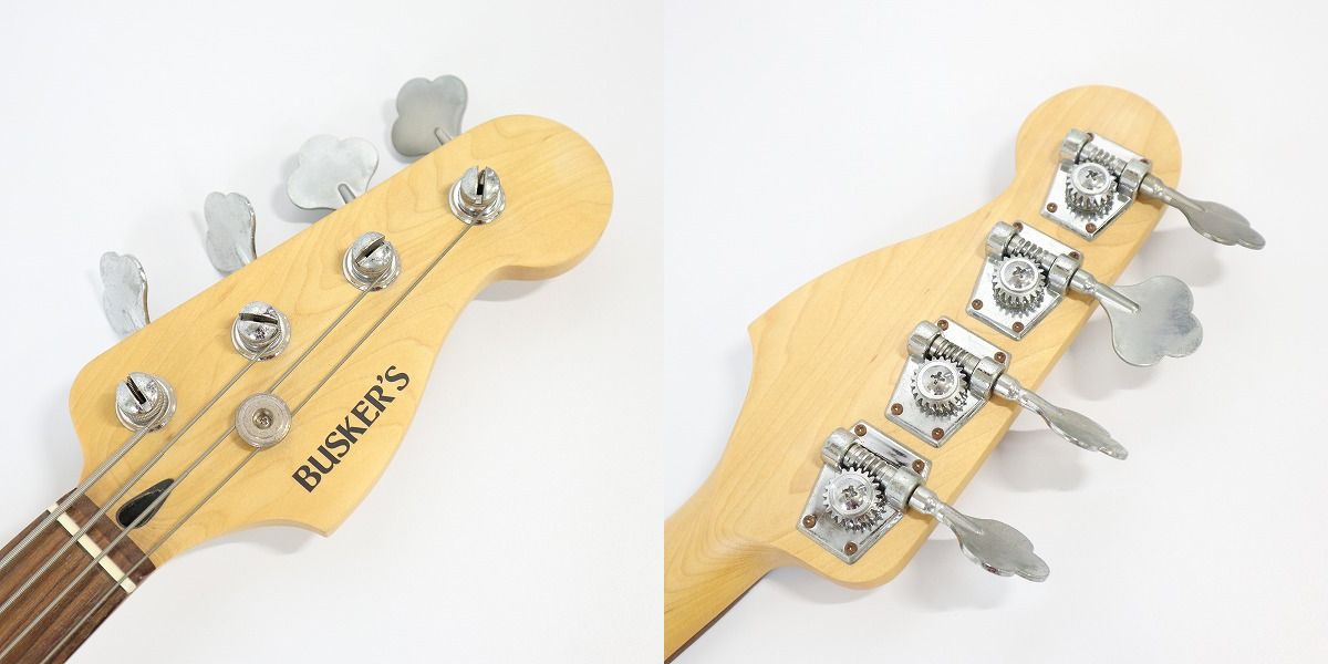 実際に弊社で買取させて頂いた★【難あり】BUSKERS/バスカーズ ジャズベース タイプ サンバースト エレキベースの画像 2枚目