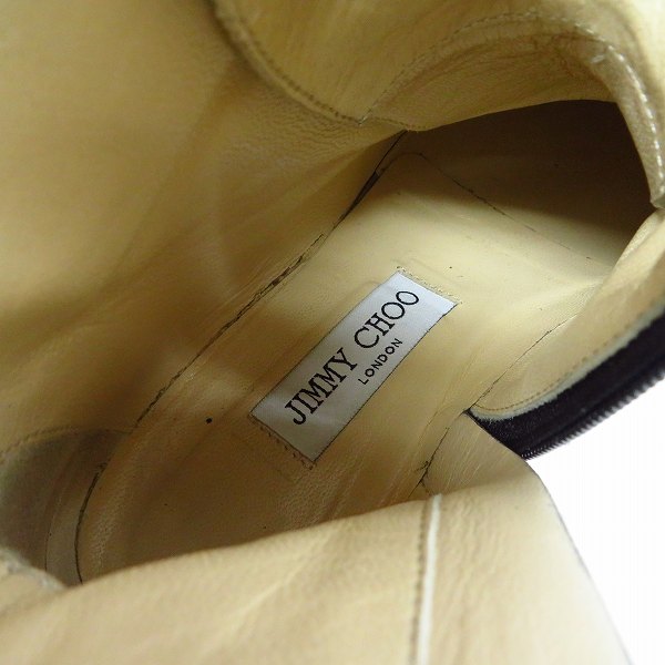 実際に弊社で買取させて頂いたJIMMY CHOO/ジミーチュウ レディース レザー ベルト ショートブーツ/シューズ 36の画像 4枚目