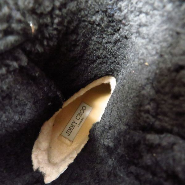 実際に弊社で買取させて頂いたJIMMY CHOO/ジミーチュウ ムートン ブーツ ブラック/36の画像 4枚目