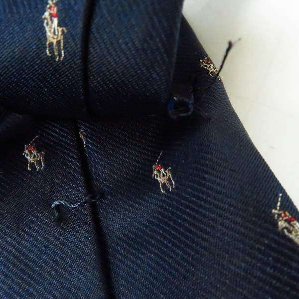 実際に弊社で買取させて頂いたPOLO RALPH LAUREN/ポロラルフローレン ポニー総柄 ネクタイの画像 3枚目