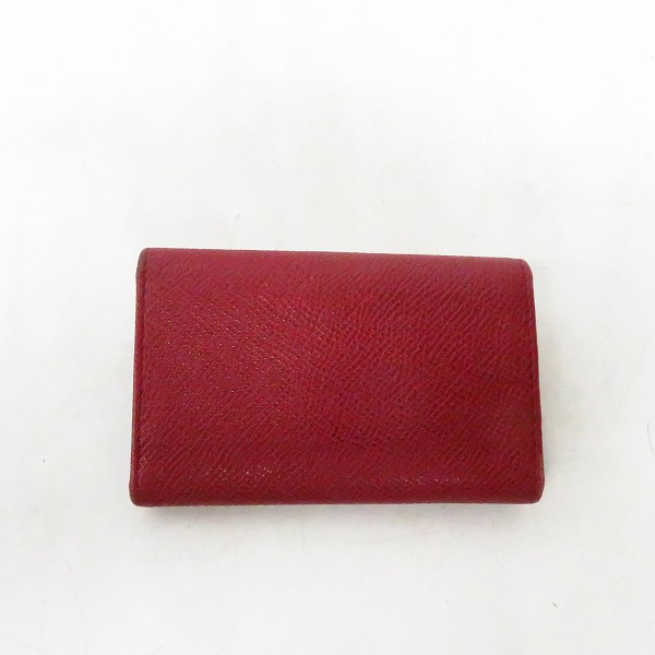 実際に弊社で買取させて頂いた【難有り】BVLGARI/ブルガリ レザー キーケース レッド/赤の画像 1枚目