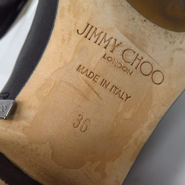 実際に弊社で買取させて頂いたJIMMY CHOO/ジミーチュウ レディース レザー ベルト ショートブーツ/シューズ 36の画像 5枚目