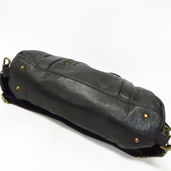 実際に弊社で買取させて頂いたMASTER-PIECE/マスターピース 2WAY レザー ミニボストンバッグ ハンドバッグ ショルダーバッグの画像 2枚目