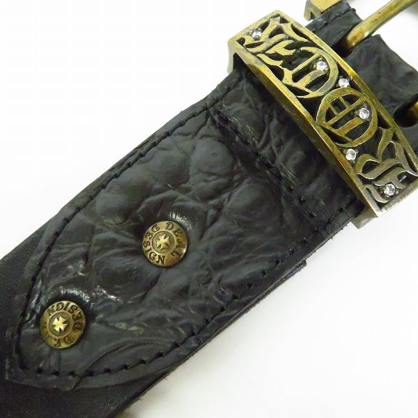 実際に弊社で買取させて頂いたDEAL DESIGN/ディールデザイン ゴールドバックル レザーベルトの画像 4枚目