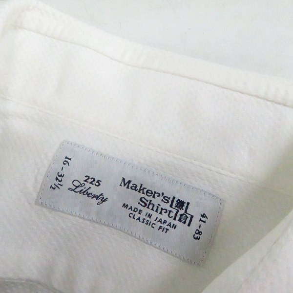 実際に弊社で買取させて頂いたMAKER'S SHIRT KAMAKURA/鎌倉シャツ 225 Liberty クラシックフィット 41-83 シャツ 16-32 1/2の画像 2枚目