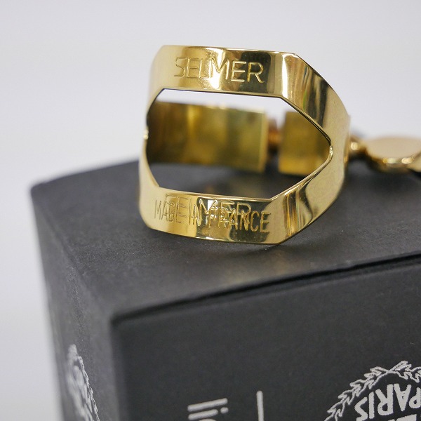 実際に弊社で買取させて頂いた【刻印エラー】HENRI SELMER/セルマー ソプラノサックス用 リガチャー ゴールドの画像 2枚目