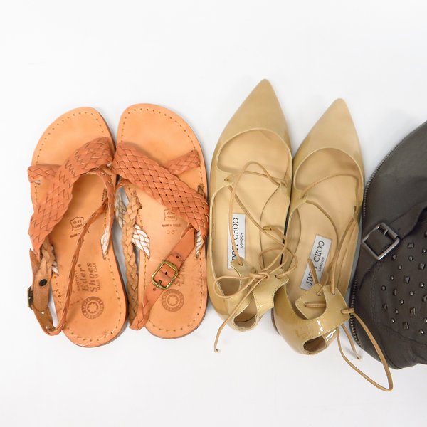実際に弊社で買取させて頂いたJIMMY CHOO/EDER SHOES/DIESEL パンプス/サンダル/ショートブーツ/36  3点セットの画像 2枚目