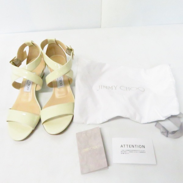 実際に弊社で買取させて頂いたJIMMY CHOO/ジミーチュウ ストラップサンダル アイボリー/36の画像 7枚目