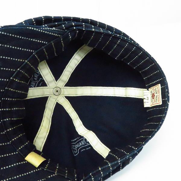 実際に弊社で買取させて頂いたSUGAR CANE/シュガーケーン ウォバッシュ ストライプ アップルジャック キャップ SC02070/7.5の画像 5枚目