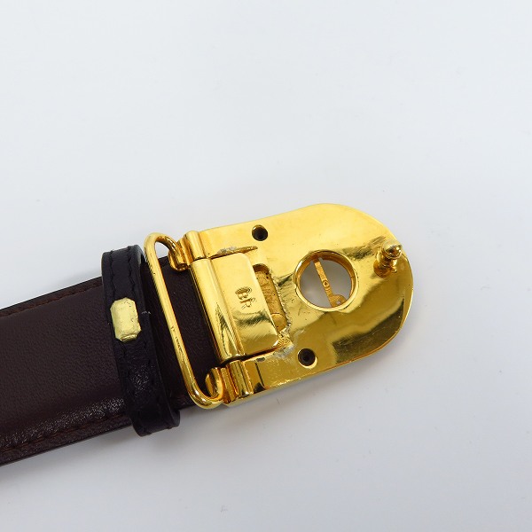 実際に弊社で買取させて頂いたdunhill/ダンヒル イタリア製 レザーベルト ブラック 40/100の画像 2枚目