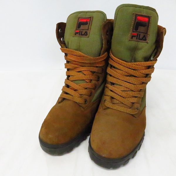 実際に弊社で買取させて頂いた【観賞用】FILA/フィラ スエード切替 マウンテンブーツ/US7.5