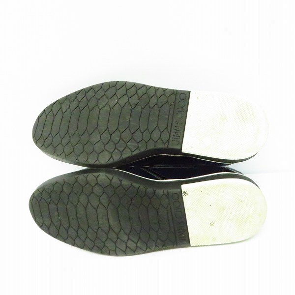 実際に弊社で買取させて頂いたJIMMY CHOO/ジミー チュウ ベロア×ハラコ切り替え ローカットスニーカーの画像 2枚目