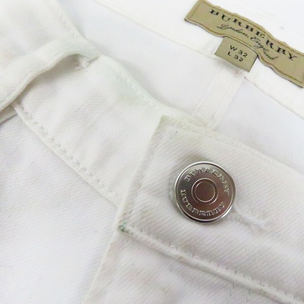 実際に弊社で買取させて頂いたBURBERRY London England/バーバリー ホワイトデニムパンツ/32の画像 5枚目