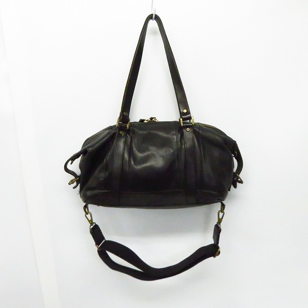 実際に弊社で買取させて頂いたMASTER-PIECE/マスターピース 2WAY レザー ミニボストンバッグ ハンドバッグ ショルダーバッグの画像 1枚目