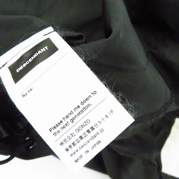 実際に弊社で買取させて頂いたDESCENDANT/ディセンダント ジップアップ ジャケット/1の画像 6枚目
