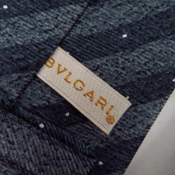 実際に弊社で買取させて頂いたBVLGARI/ブルガリ 総柄/ストライプ柄 シルクネクタイ 2点セットの画像 2枚目