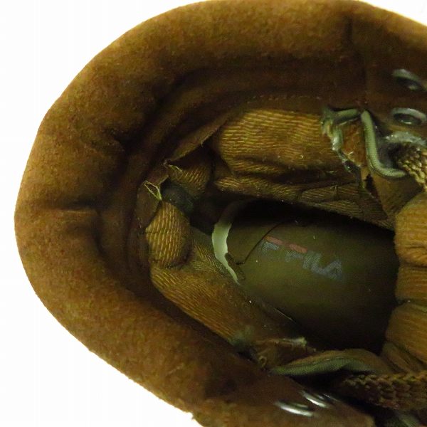 実際に弊社で買取させて頂いた【ジャンク】FILA/フィラ スエード切替 マウンテンブーツ/US7.5の画像 4枚目