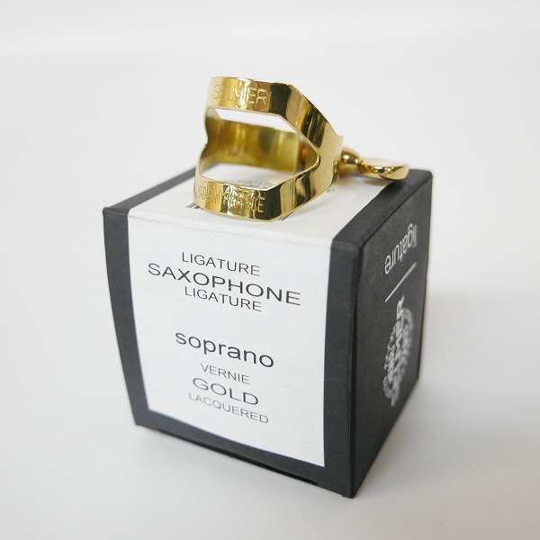 実際に弊社で買取させて頂いた【刻印エラー】HENRI SELMER/セルマー ソプラノサックス用 リガチャー ゴールド