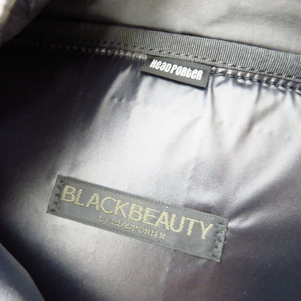 実際に弊社で買取させて頂いたHEAD PORTER/ヘッドポーター BLACK BEAUTY/ブラックビューティ バックパック/リュックサック ブラックの画像 4枚目