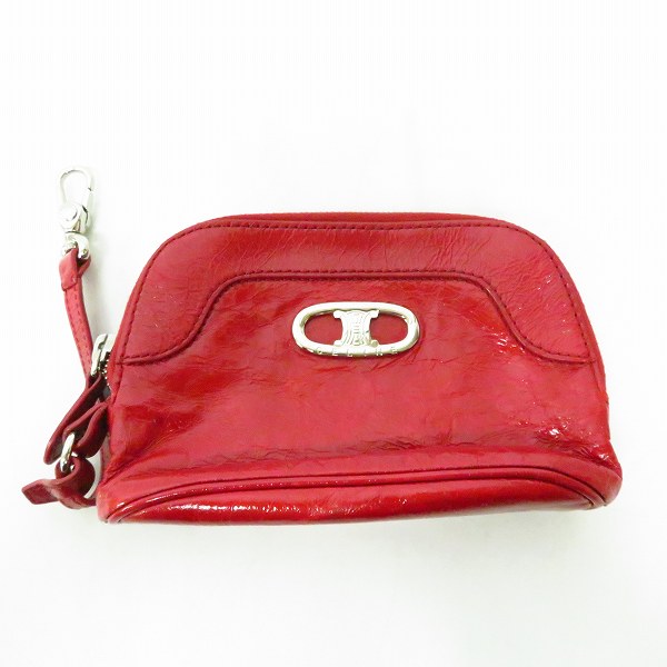 実際に弊社で買取させて頂いたCELINE/セリーヌ ブラゾン ロゴプレート エナメルポーチ