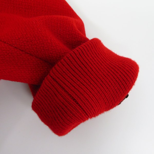 実際に弊社で買取させて頂いた【JPタグ】CELINE/セリーヌ レザーカウボーイヨーク付き バージンウール テディジャケット 2V534896C/48の画像 9枚目