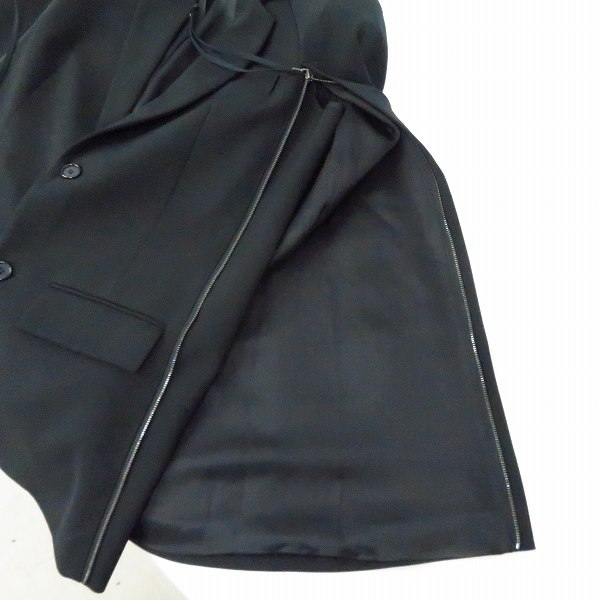 実際に弊社で買取させて頂いたDIESEL BLACK GOLD/ディーゼル ブラックゴールド ケープ マント風 デザイン ジップ付きテーラードジャケット 36の画像 6枚目