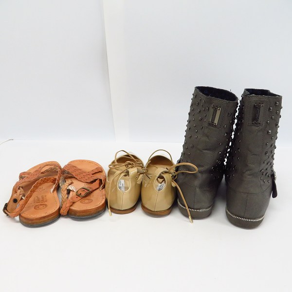 実際に弊社で買取させて頂いたJIMMY CHOO/EDER SHOES/DIESEL パンプス/サンダル/ショートブーツ/36  3点セットの画像 1枚目