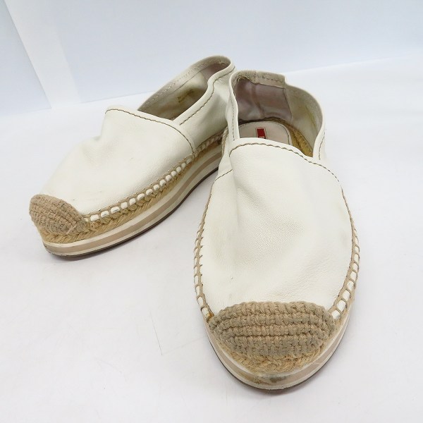 PRADA☆カナパキャンバス エスパドリーユウェッジソールサンダル