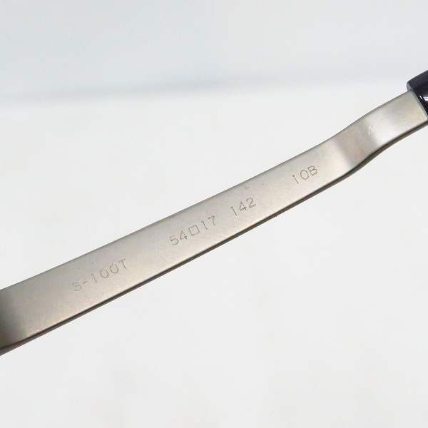 実際に弊社で買取させて頂いた9999/フォーナインズ Titanium/チタン 度入り 眼鏡 メガネフレーム S-100Tの画像 4枚目