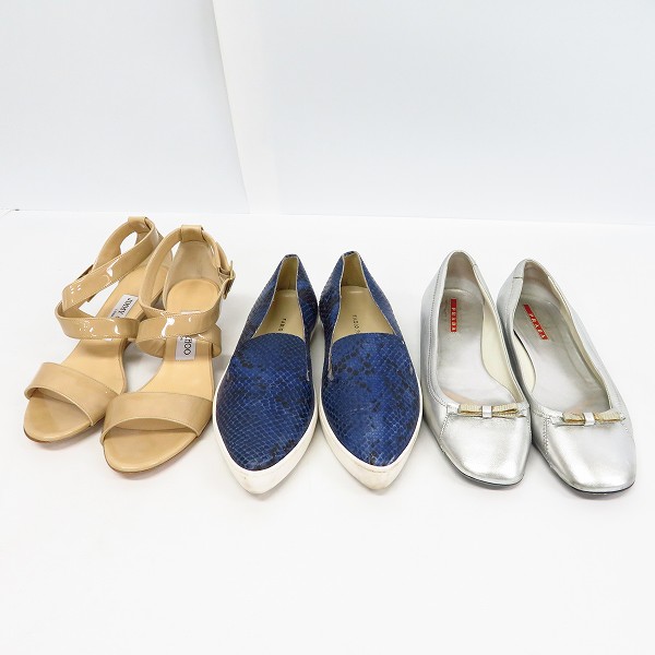 実際に弊社で買取させて頂いたプラダ/ジミーチュウ/ファビオルスコーニ スリッポン/パンプス/サンダル 3点セット