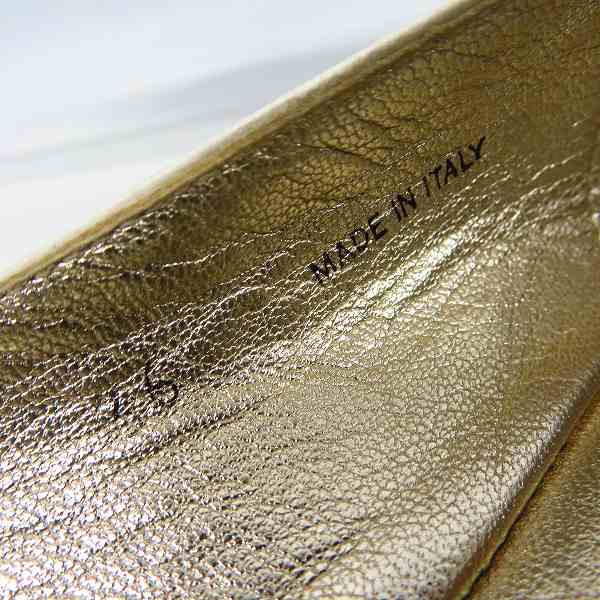 実際に弊社で買取させて頂いたJIMMY CHOO/ジミーチュウ ラインストーン フラットシューズ ホワイト/36の画像 5枚目