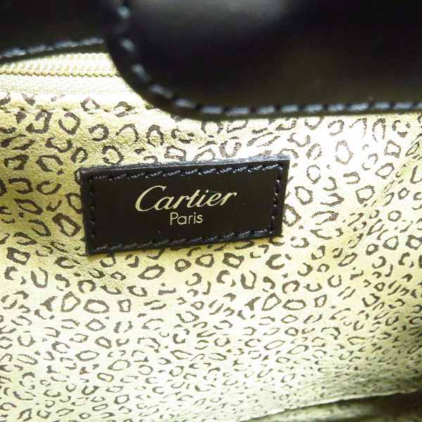 実際に弊社で買取させて頂いたCartier/カルティエ パンテール レザー ワンショルダーバッグ ブラック/黒の画像 3枚目
