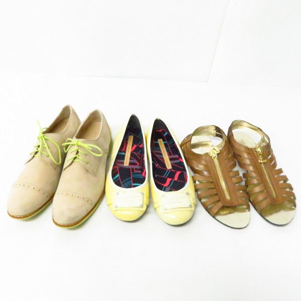 実際に弊社で買取させて頂いたMARC JACOBS/マークジェイコブス JIMMY CHOO/ジミーチュウ他 サンダル/バレエシューズ等 size：6/36 3点セット