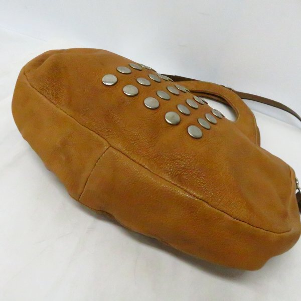 実際に弊社で買取させて頂いたMARNI/マルニ summer Edition 2010 ゴートスキン スタッズ 2Way ショルダー/ハンドバッグの画像 2枚目