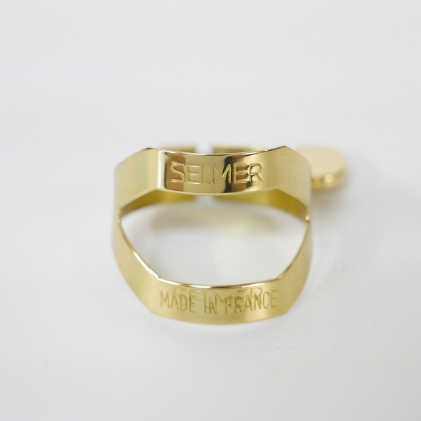 実際に弊社で買取させて頂いた【刻印エラー】HENRI SELMER/セルマー ソプラノサックス用 リガチャー ゴールドの画像 1枚目