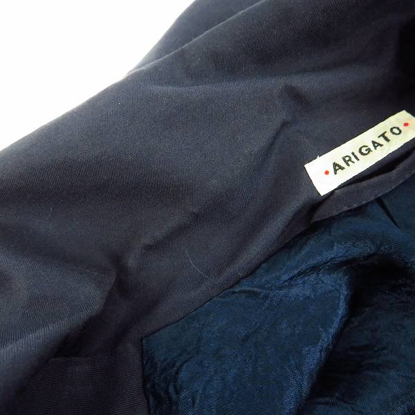 実際に弊社で買取させて頂いたBLUE BLUE/ブルーブルー ARIGATO シルク混 2B　くるみボタンジャケット/1の画像 6枚目