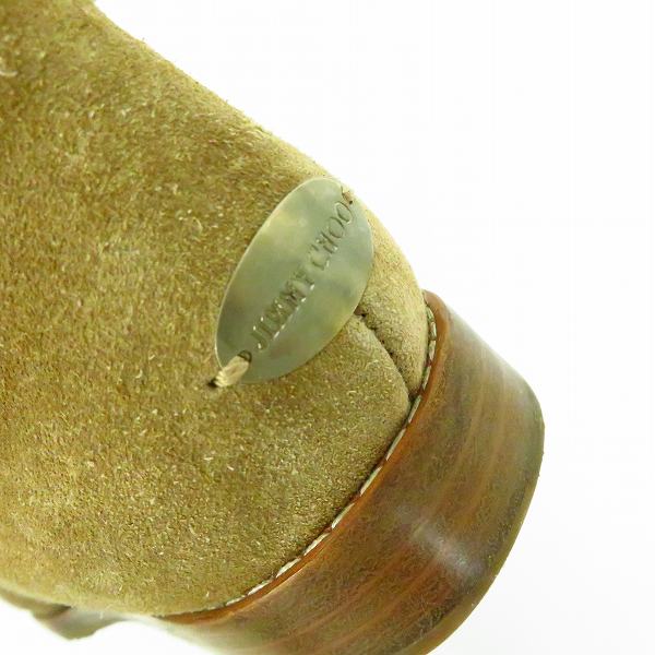 実際に弊社で買取させて頂いたJIMMY CHOO /ジミー チュウ 102YAZZ スエード ロングブーツ　キャメル/35の画像 6枚目