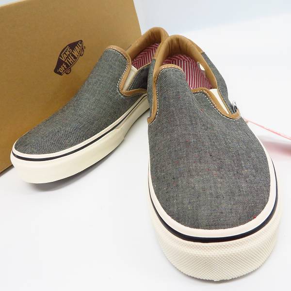 未使用】VANS/バンズ slip-on スリッポン グレー×ベージュ 