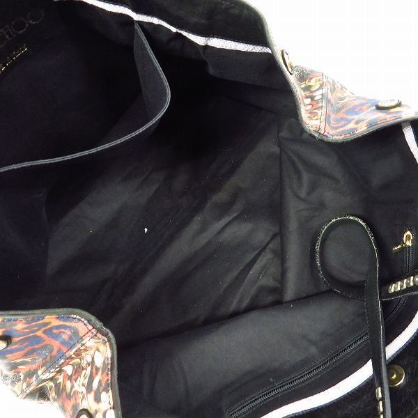 実際に弊社で買取させて頂いたJIMMY CHOO/ジミーチュウ スカーレット レオパード/スタッズ トートバッグの画像 3枚目