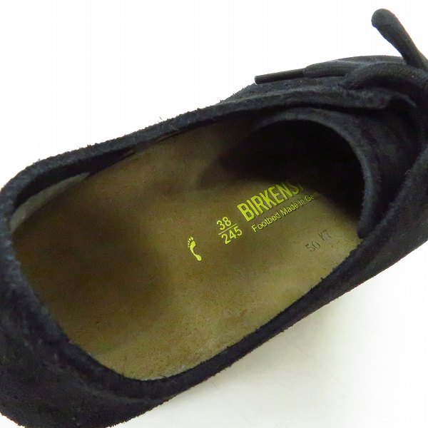 実際に弊社で買取させて頂いたBIRKENSTOCK/ビルケンシュトック メイン スウェード ブラック 672243/38の画像 4枚目