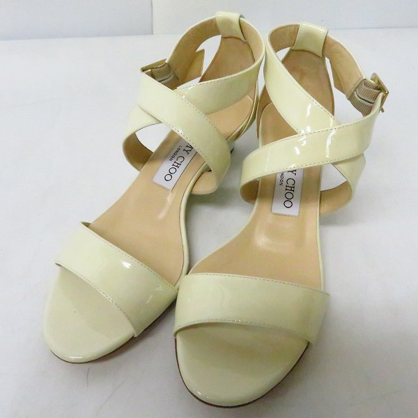 実際に弊社で買取させて頂いたJIMMY CHOO/ジミーチュウ ストラップサンダル アイボリー/36