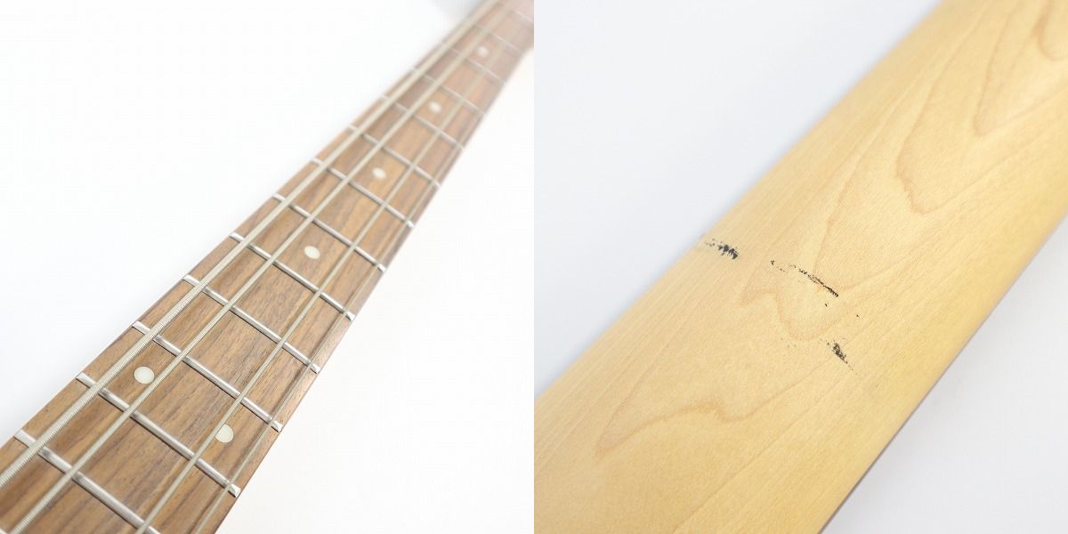 実際に弊社で買取させて頂いた★【難あり】BUSKERS/バスカーズ ジャズベース タイプ サンバースト エレキベースの画像 3枚目