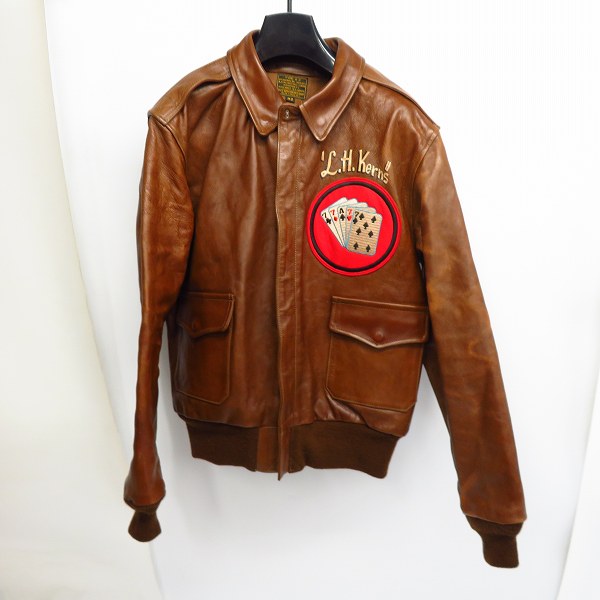 実際に弊社で買取させて頂いたBUZZ RICKSONS/バズリクソンズ A-2 L.H.KERNS HOYA BOY レザージャケット 120着限定 BR80184/42