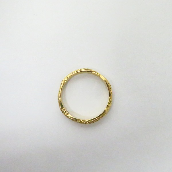 実際に弊社で買取させて頂いたLOREE RODKIN/ローリーロドキン K18 エングレイブエッジバンドクロスリング 9号の画像 2枚目