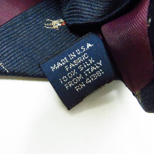 実際に弊社で買取させて頂いたPOLO RALPH LAUREN/ポロラルフローレン ポニー総柄 ネクタイの画像 2枚目