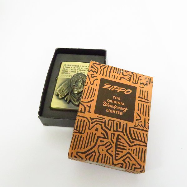 ZIPPO/ジッポー インディアン ネイティブ アメリカン メタル貼り
