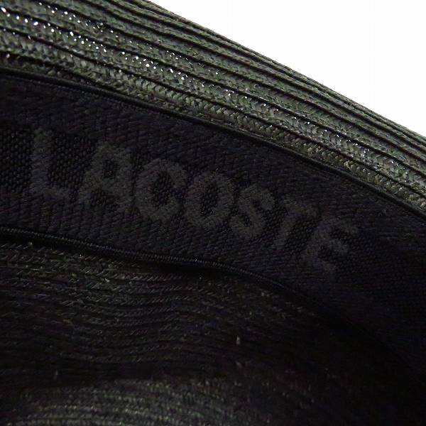 実際に弊社で買取させて頂いたLACOSTE/ラコステ 日本製 ストローハット /帽子 58cmの画像 6枚目