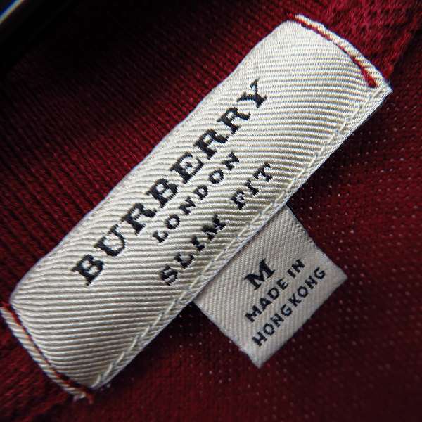 実際に弊社で買取させて頂いたBURBERRY LONDON/バーバリーロンドン ホース刺繍/チェック柄切替 スリムフィットポロシャツ Mの画像 2枚目