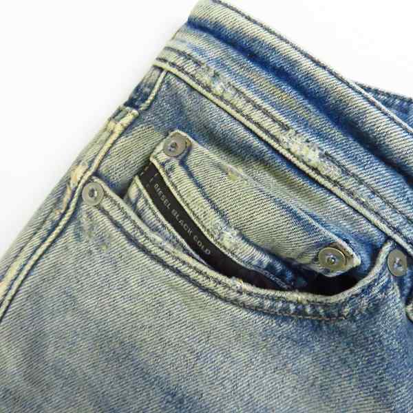 実際に弊社で買取させて頂いたDIESEL BLACK GOLD/ディーゼルブラックゴールド ボタンフライ クラッシュ加工 デニムパンツ/30の画像 6枚目