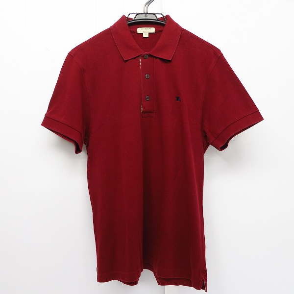 実際に弊社で買取させて頂いたBURBERRY LONDON/バーバリーロンドン ホース刺繍/チェック柄切替 スリムフィットポロシャツ M